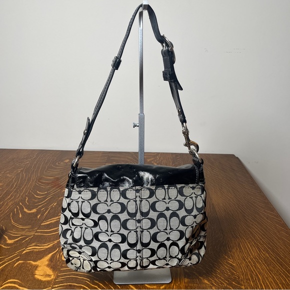 Coach Bleeker Black and Gray Signature C Hobo Bag - Picture 2 of 11